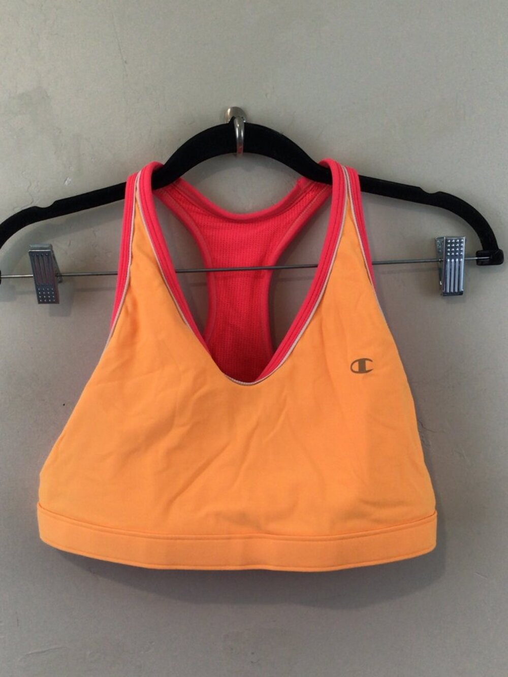 Champion Bright Orange and Pink Sports Bra Size L